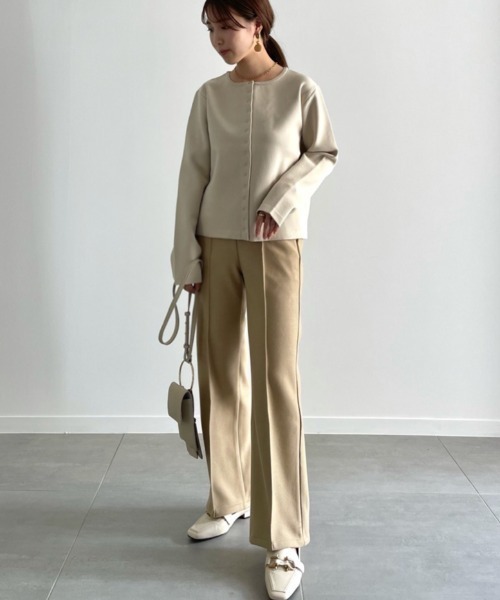 NEUNA（ヌナ）の「スナップボタンカーディガントップス（カーディガン/ボレロ・レディース・ブラック/オレンジ/アイボリー・FREE）」の11枚目の写真