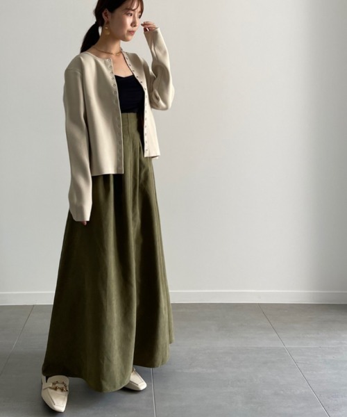 NEUNA（ヌナ）の「スナップボタンカーディガントップス（カーディガン/ボレロ・レディース・ブラック/オレンジ/アイボリー・FREE）」の8枚目の写真