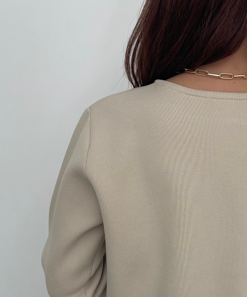 NEUNA（ヌナ）の「スナップボタンカーディガントップス（カーディガン/ボレロ・レディース・ブラック/オレンジ/アイボリー・FREE）」の15枚目の写真