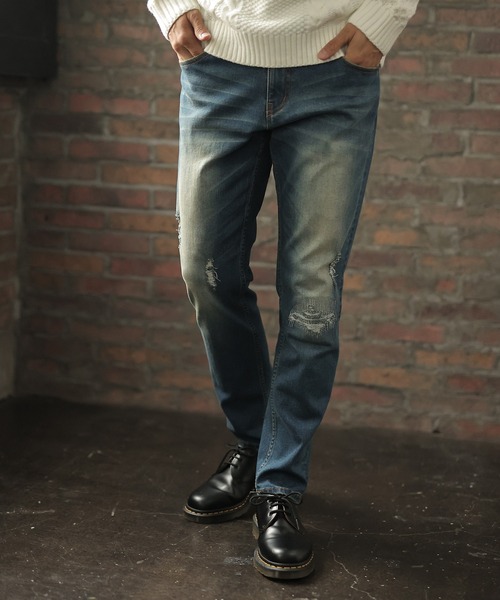 UNION STATION（ユニオンステーション）の「“Charging Thursday ” 【充電の木曜日】【9.4oz】 TCハイパーストレッチデニム（デニムパンツ・メンズ・ブラック/ブルー・LL/S/M/L）」の2枚目の写真