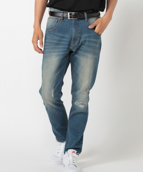 UNION STATION（ユニオンステーション）の「“Charging Thursday ” 【充電の木曜日】【9.4oz】 TCハイパーストレッチデニム（デニムパンツ・メンズ・ブラック/ブルー・LL/S/M/L）」の12枚目の写真