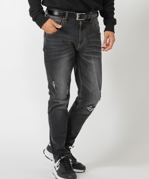 UNION STATION（ユニオンステーション）の「“Charging Thursday ” 【充電の木曜日】【9.4oz】 TCハイパーストレッチデニム（デニムパンツ・メンズ・ブラック/ブルー・LL/S/M/L）」の19枚目の写真