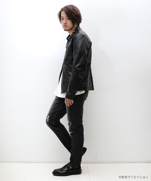 UNION STATION（ユニオンステーション）の「“Charging Thursday ” 【充電の木曜日】【9.4oz】 TCハイパーストレッチデニム（デニムパンツ・メンズ・ブラック/ブルー・LL/S/M/L）」の6枚目の写真