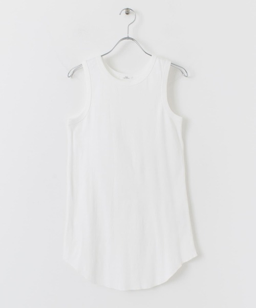 ITEMS URBANRESEARCH(アイテムズ アーバンリサーチ)の「裾ラウンドタンクトップ(タンクトップ・レディース・グレー系その他/オフホワイト/チャコールグレー・FREE)」の11枚目の写真