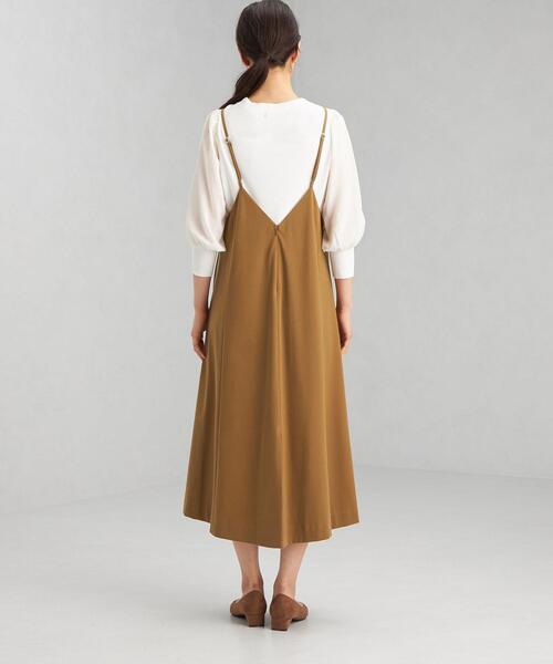 green label relaxing（グリーンレーベルリラクシング）の「フレックス ムーブ ワンピース -ウォッシャブル- -ストレッチ-（ワンピース・レディース・ネイビー/ブラウン・FREE）」の5枚目の写真