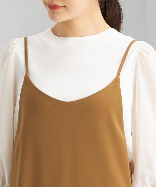 green label relaxing（グリーンレーベルリラクシング）の「フレックス ムーブ ワンピース -ウォッシャブル- -ストレッチ-（ワンピース・レディース・ネイビー/ブラウン・FREE）」の6枚目の写真