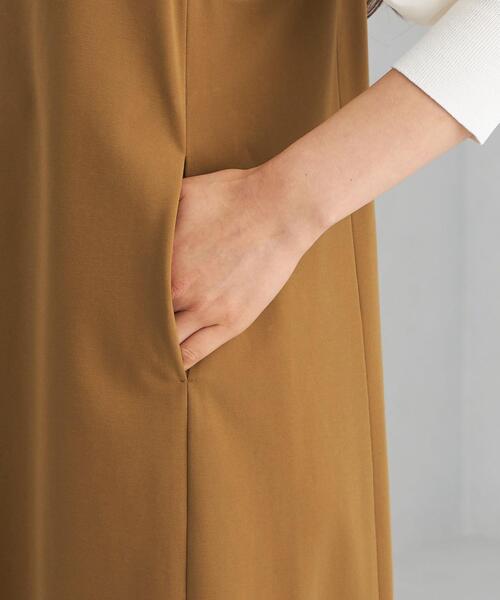 green label relaxing（グリーンレーベルリラクシング）の「フレックス ムーブ ワンピース -ウォッシャブル- -ストレッチ-（ワンピース・レディース・ネイビー/ブラウン・FREE）」の8枚目の写真