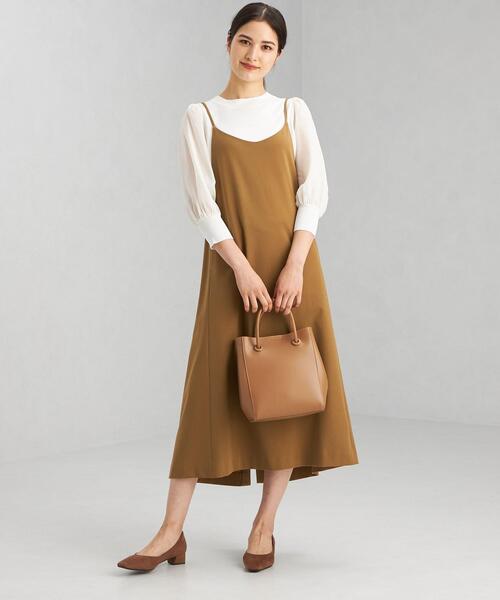 green label relaxing（グリーンレーベルリラクシング）の「フレックス ムーブ ワンピース -ウォッシャブル- -ストレッチ-（ワンピース・レディース・ネイビー/ブラウン・FREE）」の11枚目の写真