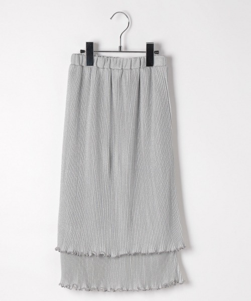 JEANASIS（ジーナシス）の「【KIDS】シアーシャイニーティアードスカート/214797（スカート・キッズ・ブラック/イエロー/ホワイト系その他・120/140）」の2枚目の写真