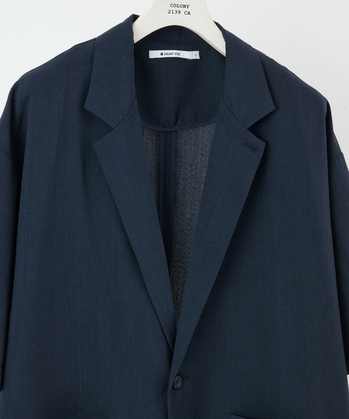 COLONY 2139（コロニートゥーワンスリーナイン）の「KINAGASHIシャツジャケット(セットアップ可)/ビッグシルエットオープンカラーシャツ（シャツ/ブラウス・メンズ・ネイビー/モカ/スミクロ・MEDIUM/LARGE）」の21枚目の写真