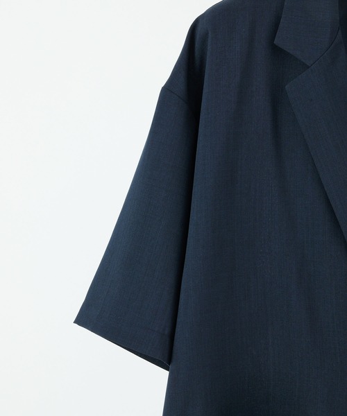 COLONY 2139（コロニートゥーワンスリーナイン）の「KINAGASHIシャツジャケット(セットアップ可)/ビッグシルエットオープンカラーシャツ（シャツ/ブラウス・メンズ・ネイビー/モカ/スミクロ・MEDIUM/LARGE）」の17枚目の写真