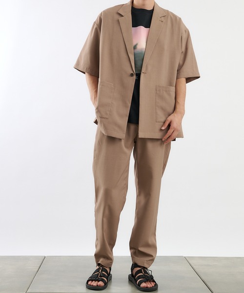 COLONY 2139（コロニートゥーワンスリーナイン）の「KINAGASHIシャツジャケット(セットアップ可)/ビッグシルエットオープンカラーシャツ（シャツ/ブラウス・メンズ・ネイビー/モカ/スミクロ・MEDIUM/LARGE）」の6枚目の写真