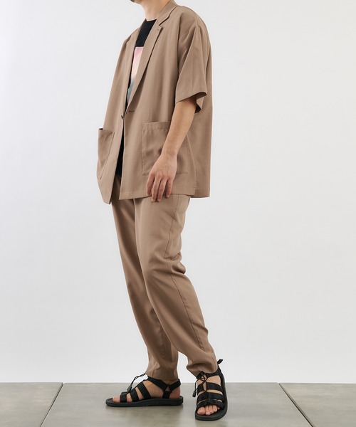 COLONY 2139（コロニートゥーワンスリーナイン）の「KINAGASHIシャツジャケット(セットアップ可)/ビッグシルエットオープンカラーシャツ（シャツ/ブラウス・メンズ・ネイビー/モカ/スミクロ・MEDIUM/LARGE）」の10枚目の写真