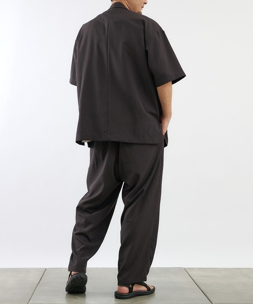 COLONY 2139（コロニートゥーワンスリーナイン）の「KINAGASHIシャツジャケット(セットアップ可)/ビッグシルエットオープンカラーシャツ（シャツ/ブラウス・メンズ・ネイビー/モカ/スミクロ・MEDIUM/LARGE）」の18枚目の写真