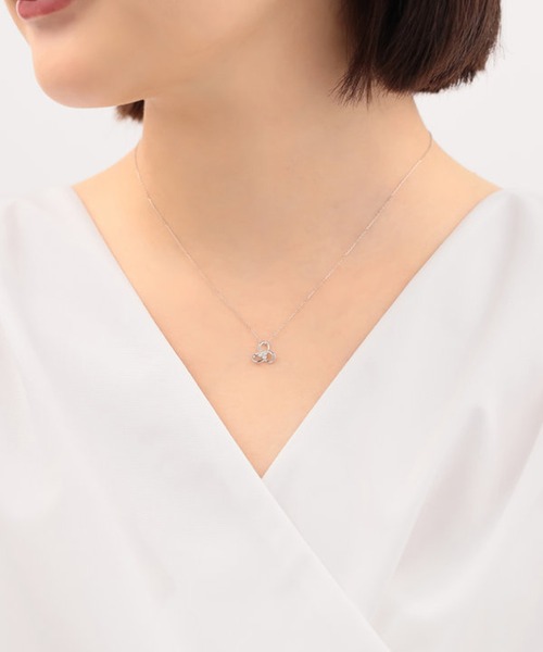 K10 ホワイトゴールド ダイヤモンド フラワー ネックレス BLOOM