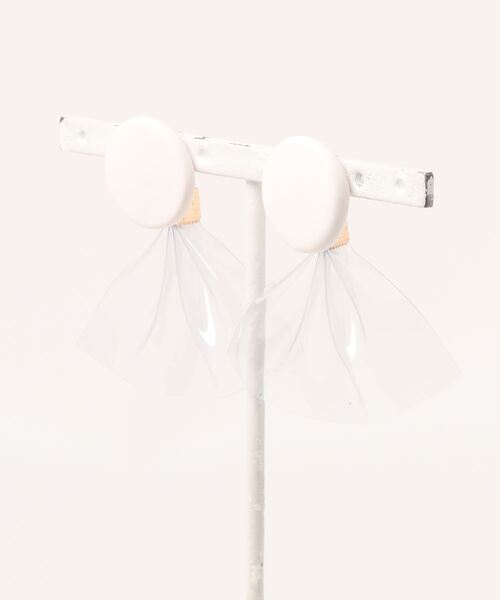 tone(トーン)の「【atelier*mio】クレイ × PVC pierce(ピアス(両耳用)・レディース・ホワイト/パープル/ネイビー/ピンク/イエロー/ミント/ホワイト系その他/ピンク系その他・FREE)」の3枚目の写真