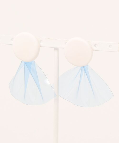 tone(トーン)の「【atelier*mio】クレイ × PVC pierce(ピアス(両耳用)・レディース・ホワイト/パープル/ネイビー/ピンク/イエロー/ミント/ホワイト系その他/ピンク系その他・FREE)」の2枚目の写真