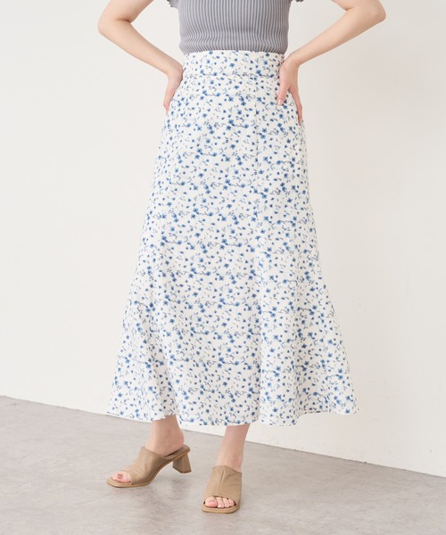 natural couture(ナチュラルクチュール)の「osonoオリジナルフラワースカート(スカート・レディース・アイボリー/ミント・FREE)」の11枚目の写真