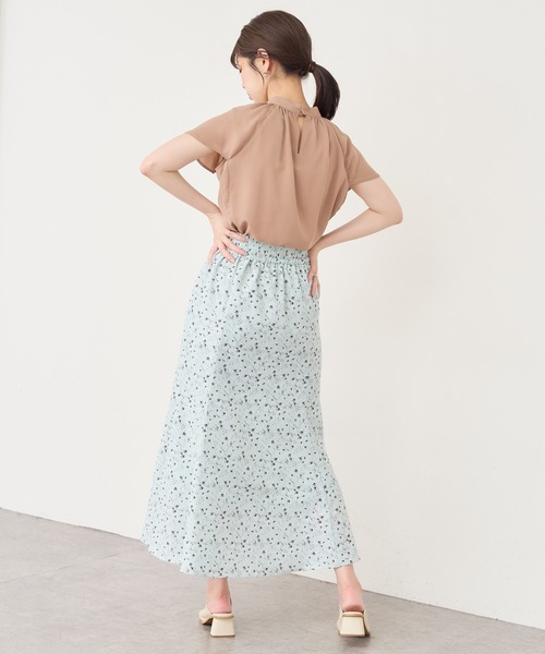 natural couture(ナチュラルクチュール)の「osonoオリジナルフラワースカート(スカート・レディース・アイボリー/ミント・FREE)」の5枚目の写真