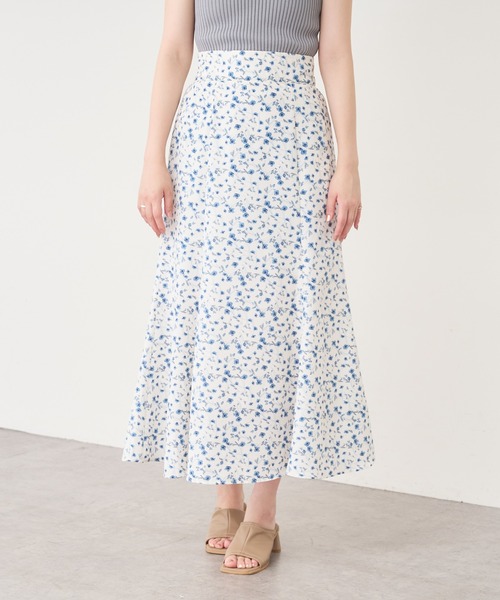 natural couture(ナチュラルクチュール)の「osonoオリジナルフラワースカート(スカート・レディース・アイボリー/ミント・FREE)」の15枚目の写真