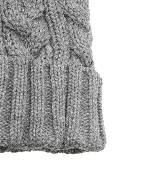 DISCOAT（ディスコート）の「【Discoat】ケーブルアミニット帽（ニットキャップ/ビーニー・レディース・ワインレッド/ネイビー/グレー/ブラック/オフホワイト・ﾌﾘ-）」の7枚目の写真