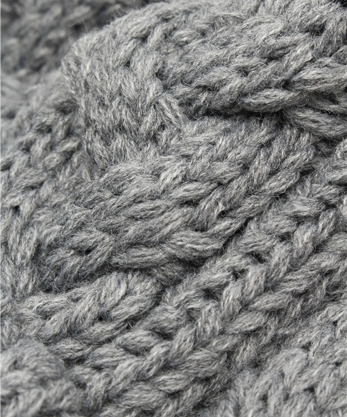 DISCOAT（ディスコート）の「【Discoat】ケーブルアミニット帽（ニットキャップ/ビーニー・レディース・ワインレッド/ネイビー/グレー/ブラック/オフホワイト・ﾌﾘ-）」の9枚目の写真