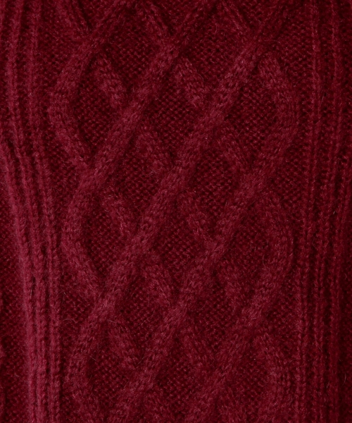 Another Edition（アナザーエディション）の「ケーブルハイネックプルオーバー/ AE CABLE HI/N PO（ニット/セーター・レディース・オフホワイト/グレー/ワインレッド・フリー）」の12枚目の写真