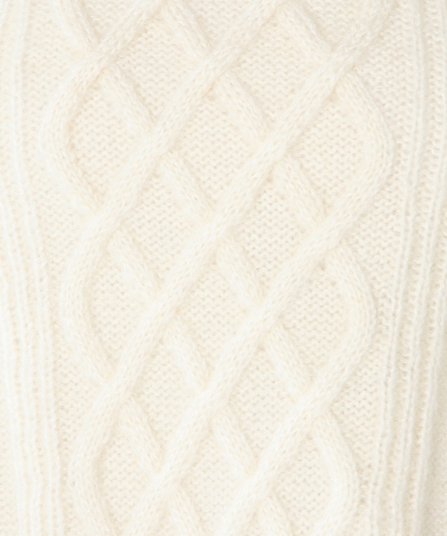 Another Edition（アナザーエディション）の「ケーブルハイネックプルオーバー/ AE CABLE HI/N PO（ニット/セーター・レディース・オフホワイト/グレー/ワインレッド・フリー）」の14枚目の写真