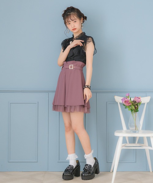 ROJITA(ロジータ)の「BIGリボン肩フリルトップス(シャツ/ブラウス・レディース・ベージュ/ピンク/グレー/ブラック・FREE)」の7枚目の写真