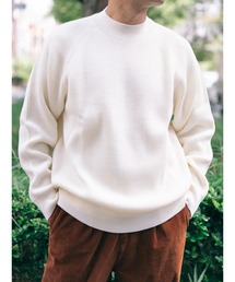 【VINCENT ET MIREILLE ヴァンソン エ ミレイユ】ユニセックス　８ゲージ畦ニット　モックネック プルオーバー