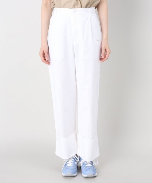 Simplicite（サンプリシテ）の「ワイドロールupチノパンツ（その他パンツ・レディース・ホワイト・MEDIUM）」の7枚目の写真