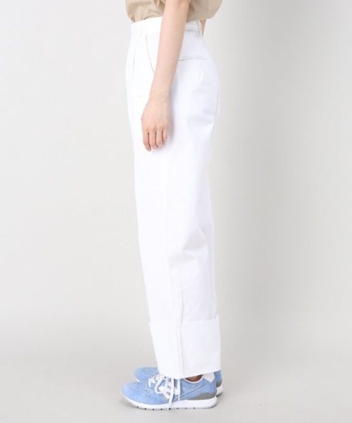 Simplicite（サンプリシテ）の「ワイドロールupチノパンツ（その他パンツ・レディース・ホワイト・MEDIUM）」の12枚目の写真