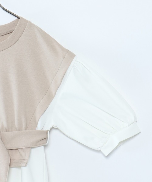 ikka（イッカ）の「【キッズ】ベストレイヤードドッキングワンピース（100~160cm）（ワンピース・キッズ・ブラック/ベージュ・110/120/150/160/100/130/140）」の10枚目の写真