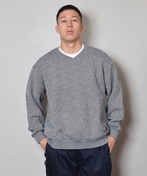 Back Channel（バックチャンネル）の「V NECK WOOL SWEAT（ニット/セーター・メンズ・オリーブドラブ/ミックスグレー/ネイビー・X-LARGE/SMALL/XX-LARGE/LARGE/MEDIUM）」の5枚目の写真