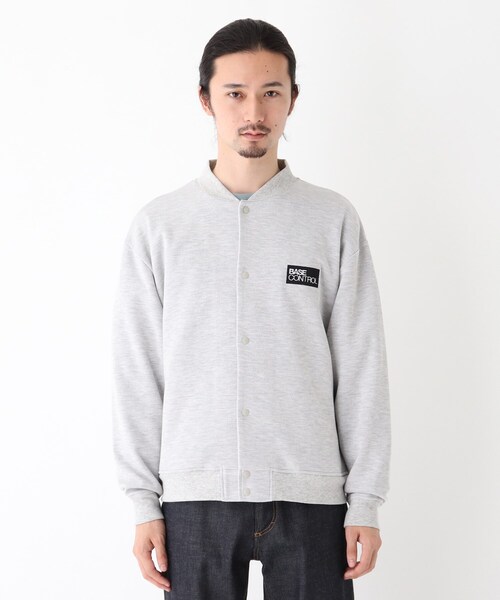 BASECONTROL（ベースコントロール）の「◆ダブルフェイス ワンマイル スタジャン風カットソーブルゾン（ブルゾン・メンズ・ブラック/アイボリー/グレー・02/04/03）」の8枚目の写真