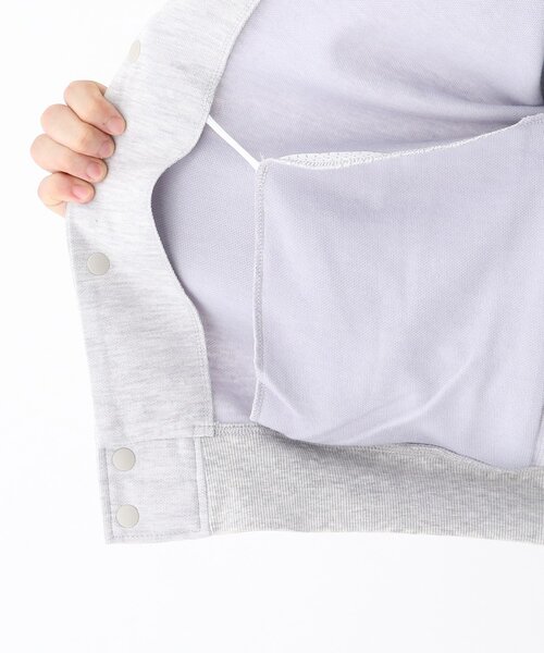 BASECONTROL（ベースコントロール）の「◆ダブルフェイス ワンマイル スタジャン風カットソーブルゾン（ブルゾン・メンズ・ブラック/アイボリー/グレー・02/04/03）」の5枚目の写真