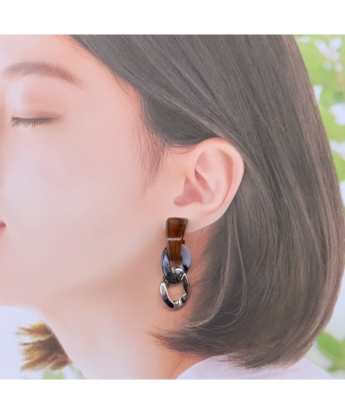 tone（トーン）の「【-lensa-】２way仕様のリンクチェーンピアス ver.2(MA)（ピアス（両耳用）・レディース・シルバー・FREE）」の3枚目の写真