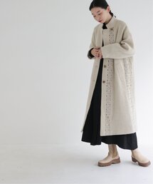 【定価 28,600 円】☆新品☆mjukaミューカ リバーシブルボアコートウールボア×フェイクスウェード MJUKA.（ミューカ）の「リバーシブルボアコートウールボア×フェイク