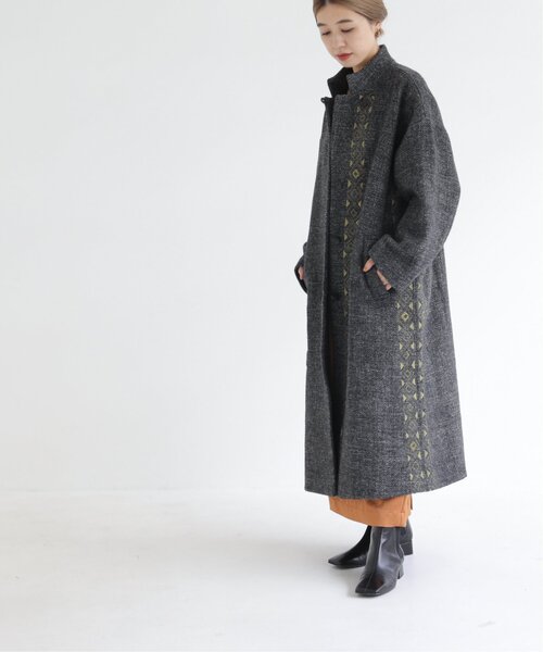 MJUKA.（ミューカ）の「イタリーツイードグリッターエンブロイダリーコート（その他アウター・レディース・チャコールグレー/キナリ・FREE）」の17枚目の写真