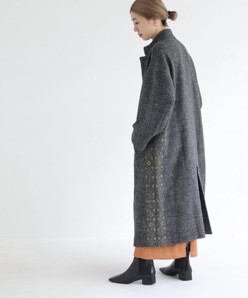 MJUKA.（ミューカ）の「イタリーツイードグリッターエンブロイダリーコート（その他アウター・レディース・チャコールグレー/キナリ・FREE）」の13枚目の写真
