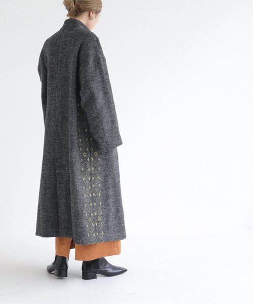 MJUKA.（ミューカ）の「イタリーツイードグリッターエンブロイダリーコート（その他アウター・レディース・チャコールグレー/キナリ・FREE）」の21枚目の写真