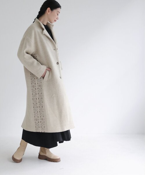 MJUKA.（ミューカ）の「イタリーツイードグリッターエンブロイダリーコート（その他アウター・レディース・チャコールグレー/キナリ・FREE）」の8枚目の写真