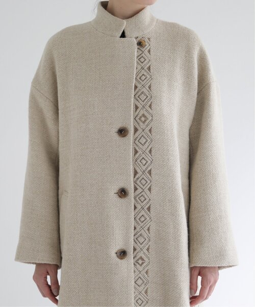 MJUKA.（ミューカ）の「イタリーツイードグリッターエンブロイダリーコート（その他アウター・レディース・チャコールグレー/キナリ・FREE）」の9枚目の写真