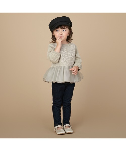 petit main(プティマイン)の「カットフリルスキニーストレッチパンツ(その他パンツ・キッズ・モカ/ブラック/ブルー/ネイビー・110cm/120cm/80cm/100cm/130cm/90cm)」の18枚目の写真