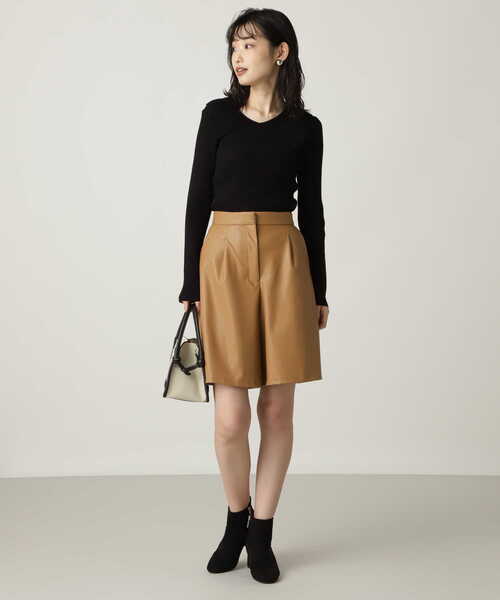 NATURAL BEAUTY BASIC（ナチュラルビューティーベーシック）の「[洗える]襟付きニット/0171270901（ニット/セーター・レディース・ブラック/オフホワイト/ピンク・MEDIUM）」の14枚目の写真