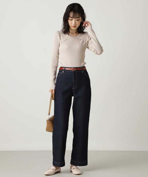 NATURAL BEAUTY BASIC（ナチュラルビューティーベーシック）の「[洗える]襟付きニット/0171270901（ニット/セーター・レディース・ブラック/オフホワイト/ピンク・MEDIUM）」の18枚目の写真