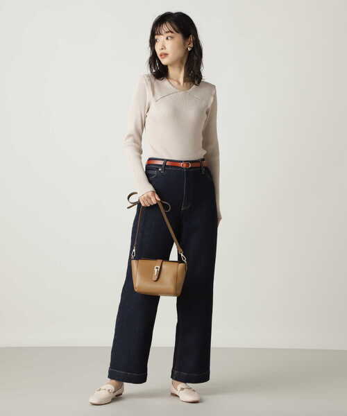 NATURAL BEAUTY BASIC（ナチュラルビューティーベーシック）の「[洗える]襟付きニット/0171270901（ニット/セーター・レディース・ブラック/オフホワイト/ピンク・MEDIUM）」の19枚目の写真
