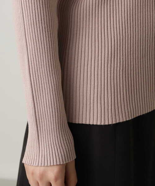NATURAL BEAUTY BASIC（ナチュラルビューティーベーシック）の「[洗える]襟付きニット/0171270901（ニット/セーター・レディース・ブラック/オフホワイト/ピンク・MEDIUM）」の9枚目の写真