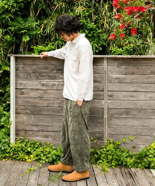 チャイハネ（チャイハネ）の「【チャイハネ】ジプラー刺繍メンズシャツ（シャツ/ブラウス・メンズ・ホワイト/オレンジ/ブルー・FREE）」の9枚目の写真