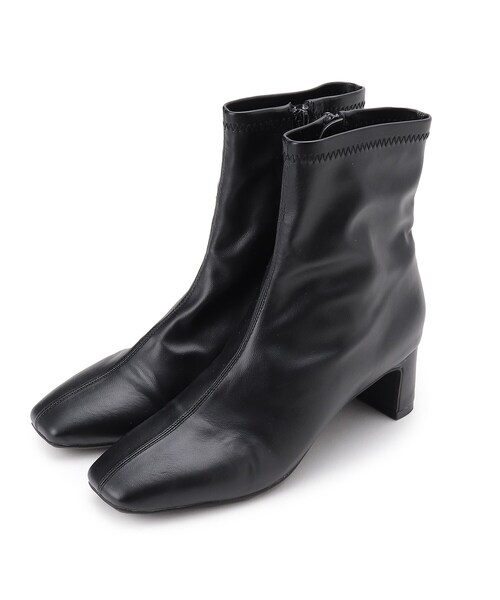 OPAQUE.CLIP(オペークドットクリップ)の「◆フェイクレザーストレッチブーツ【洗える成形インソール】(ブーツ・レディース・ブラック/ベージュ/オフホワイト・01/02/03)」の6枚目の写真